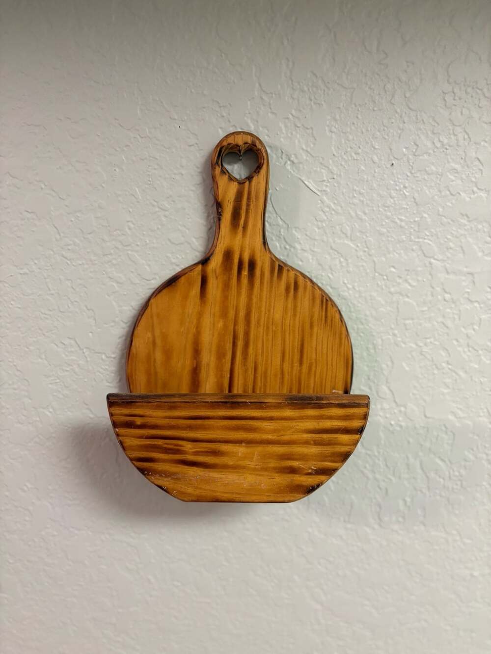 Vintage Wooden Paper Plate Holder Country Rustic Farmhouse